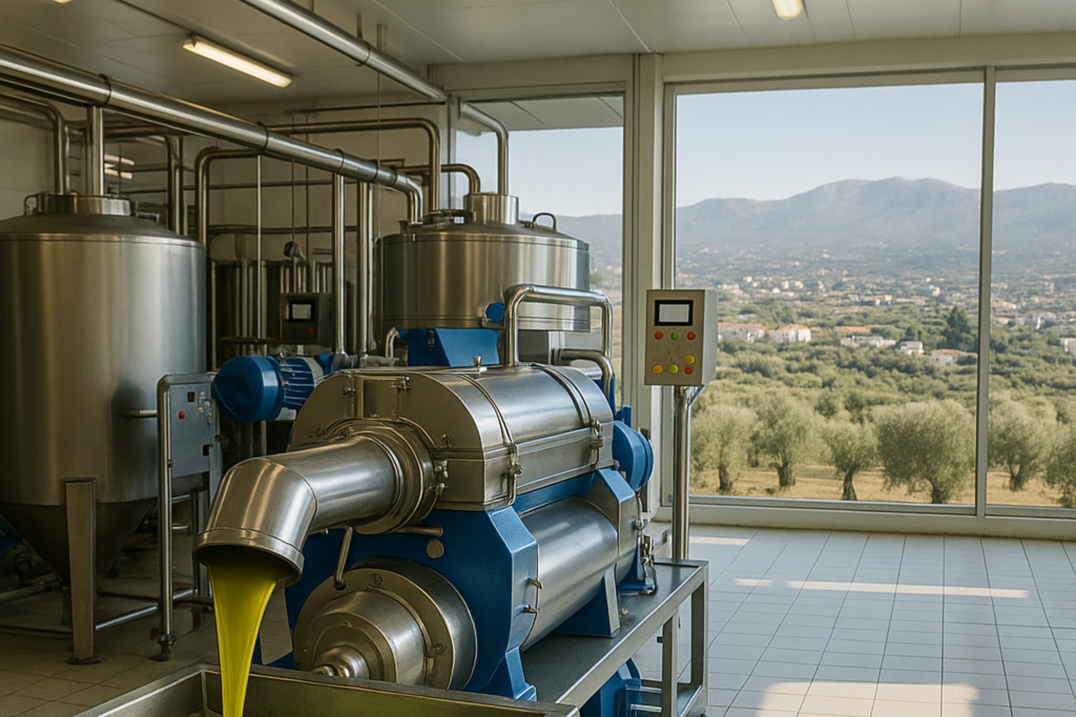 Factory Olive oil ΕΛΑΙΟΝ ΜΥΣΤΙΚΟΝ at Corinth